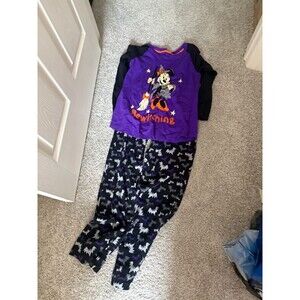 Disney Minnie Mouse Womens Halloween pj set Purple small